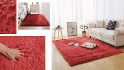 Dywan Shaggy 160x220 cm, jasny czerwony BloodyRed - miękki, puszysty do salonu i sypialni