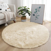 Shaggy Strado Round Carpet 90x90 CreamBeige (Beige)