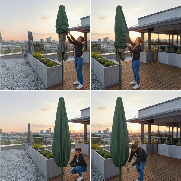 Pokrowiec na parasol ogrodowy 175x50 cm wodoodporny UV + torba