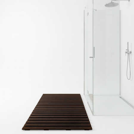 MATA łazienkowa antypoślizgowa POD PRYSZNIC brodzik do sauny basenu 43x61, brązowa