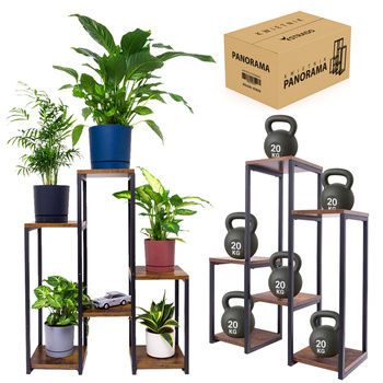 PANORAMA standing metal flower and plant stand - 6-tier VENGE