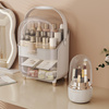 Bella casket organizer for cosmetics and brushes capacious acrylic white ideal for dressing table