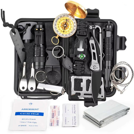 ZESTAW SURVIVALOWY 18w1 Multitool narzędzia wojskowy taktyczny XXL