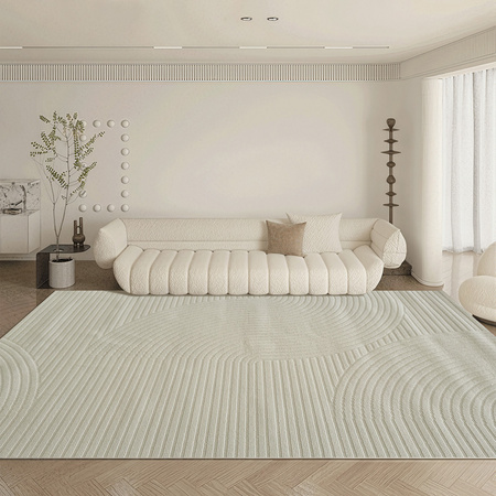 Dywan 140x200 do salonu pętelkowy duży japandi nowoczesny ciężki gruby POLO - Path Grey (Szary)