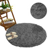Shaggy Strado 150x150 GreyNight round carpet (Dark Gray)