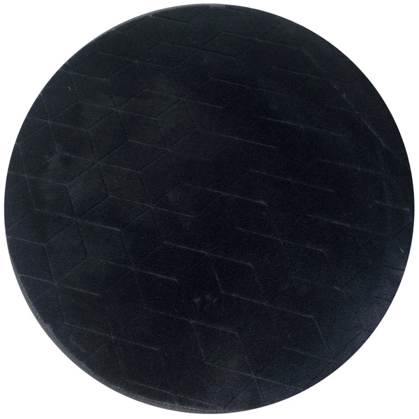 STRADO round Rabbit 3D plush soft like rabbit anti-slip carpet 200 Black