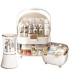 Large set of 3 ARIA acrylic cosmetic organizers with drawers multi-level white design
