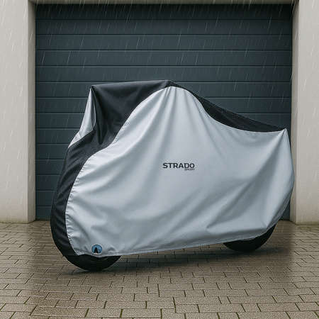 Duży Pokrowiec Na Rower Wodoodporny Motor Skuter 110x200x70cm XXL Ściągacz, biały