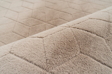 Dywan STRADO okrągły Rabbit 3D pluszowy miękki jak królik 120 Beige