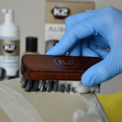 K2 Auron Brush szczotka do czyszczenia skóry i tapicerki G450 detailing Pro, złoty