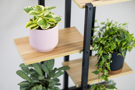 KWIETNIK 75 cm stojący metalowy stojak na kwiaty 4 poziomy półki mocny Oaza