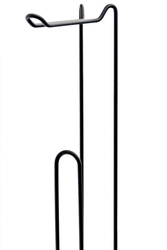 Stojak na papier toaletowy czarny loft nowoczesny uchwyt na 4 rolki 54 cm, czarny
