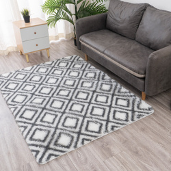 Dywan Shaggy Decor 100x150 cm, biały - miękki, przyjemny w dotyku, do salonu i sypialni