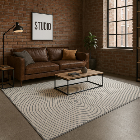 Dywan 140x200 do salonu pętelkowy duży japandi nowoczesny ciężki gruby POLO - Cloud (Szary)