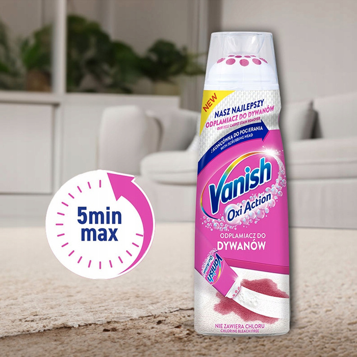 Vanish Oxi Action odplamiacz do dywanów z dozownikiem szczoteczką 195ml