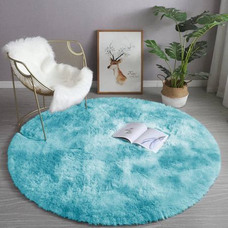 Shaggy Ombre Strado Round Carpet 140x140 OmbreBlue (Light Blue)