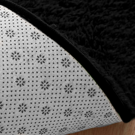 Dywan Alpaca nowoczesny puszysty pluszowy miękki loft salon 160x230, czarny