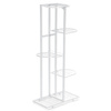 Standing metal flower pot for 6 flower pots - white