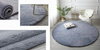 Rabbit Strado 200x200 Silver round rug (Light gray)
