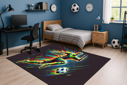 Dywan Football 120x170 cm - miękki, przyjemny w dotyku, do salonu i sypialni