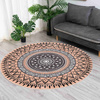 NOVO Strado round rug modern beige torte pattern for living room Aztec 100x100 cm