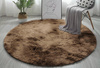 Shaggy Ombre Strado 80x80 Round Carpet by OmbreCoffee (Brown)