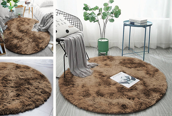 Shaggy Ombre Strado Round Carpet 200x200 OmbreCoffee (Brown)