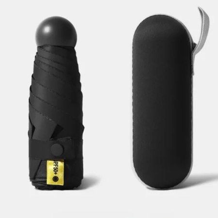 PARASOLKA kieszonkowa składana automatyczna pokrowiec lekka męska damska, czarna