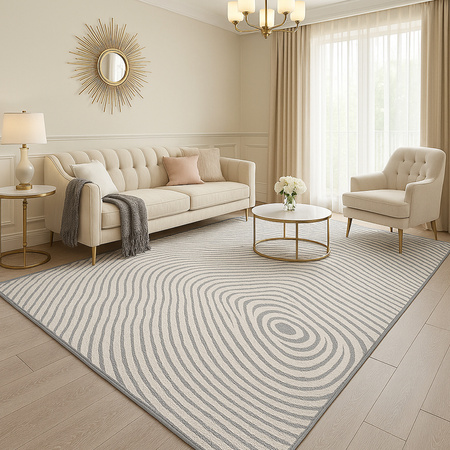 Dywan 140x200 do salonu pętelkowy duży japandi nowoczesny ciężki gruby POLO - Cloud (Szary)