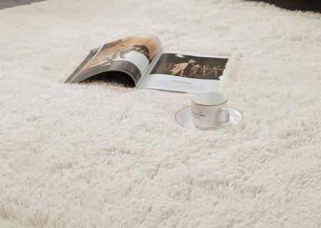 Dywan Shaggy 100x150 cm, beżowy CreamBeige - miękki, puszysty do salonu i sypialni
