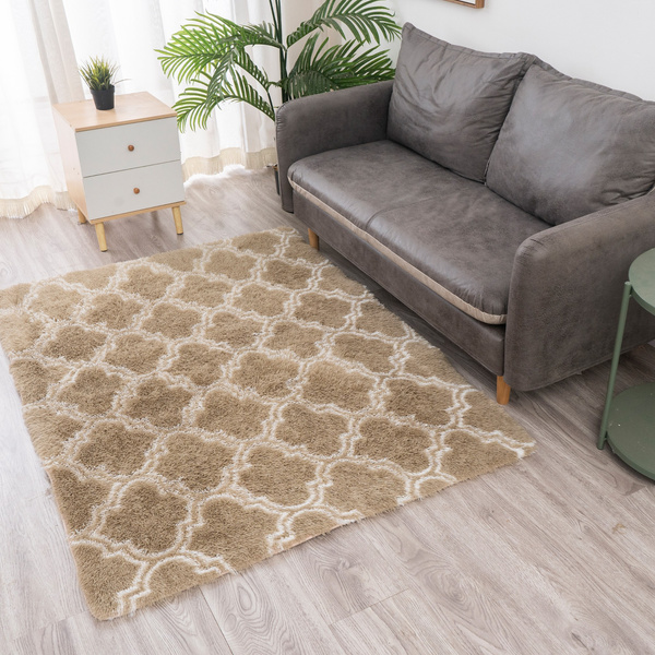 Dywan Shaggy Decor 160x200 cm, khaki - miękki, przyjemny w dotyku, do salonu i sypialni