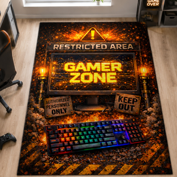 Dywan gamingowy 100x150 dla gracza mata pod fotel antypoślizgowy Restricted