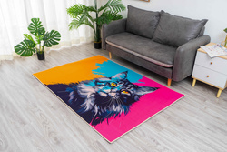 Dywan gamingowy 3D Main Coon 100x150 cm - nowoczesny wzór 3D do pokoju gracza