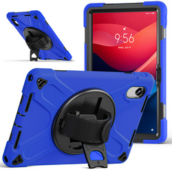 Etui Armor Strap do Lenovo Tab M11, granatowe - ochronne z podstawką, dostęp do portów i przycisków
