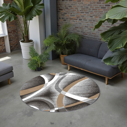 Dywan okrągły Novo 200x200 cm, Melodia - pluszowy, miękki do salonu i sypialni