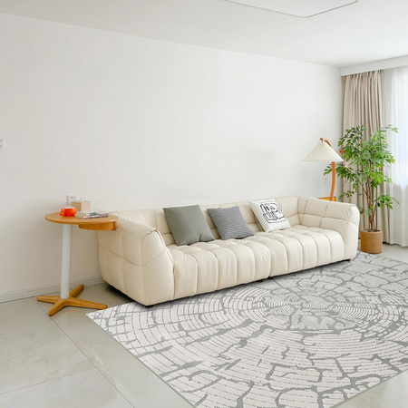 Dywan 140x200 do salonu pętelkowy duży japandi nowoczesny ciężki gruby POLO, szary