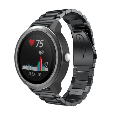 Pasek stalowy do Garmin Vivoactive 3 (Czarny)