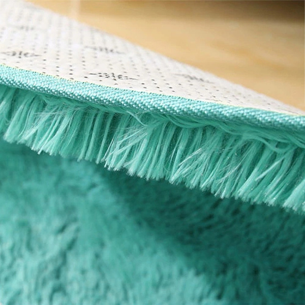 Shaggy Strado 80x80 round carpet TurquoiseSea (Turquoise)