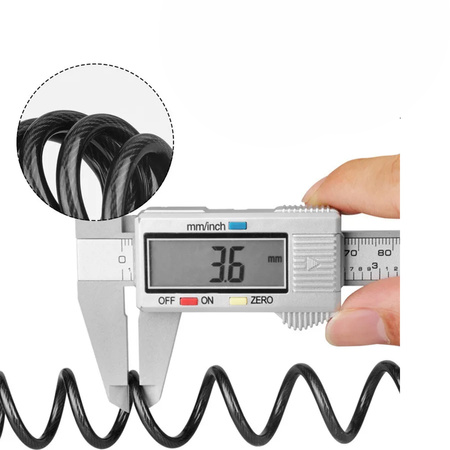 Zapięcie rowerowe blokada do roweru łańcuch linka na kod szyfr 130cm, czarne