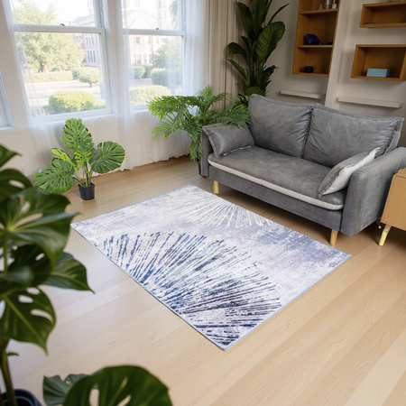 Dywan NOVO Strado nowoczesny do salonu delikatny szary wzór velvet Szary Błysk 120x170 cm