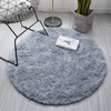 Shaggy Strado 80x80 SilverFur Round Carpet (Light Gray)