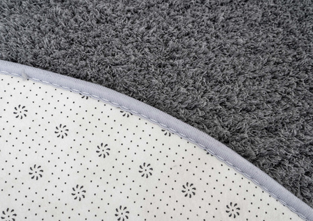 Dywan Okrągły Alpaca antypoślizgowy nowoczesny miękki pluszowy 90x90, szary