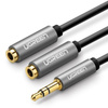 Rozdzielacz audio AUX UGREEN kabel jack 3,5 mm, 20cm