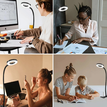 Lampa biurkowa LED z klipsem - DML5 - Black