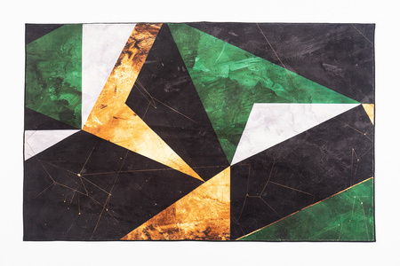 Dywan NOVO Strado nowoczesny do salonu marmurowy wzór velvet Zielony Marmur 120x170 cm