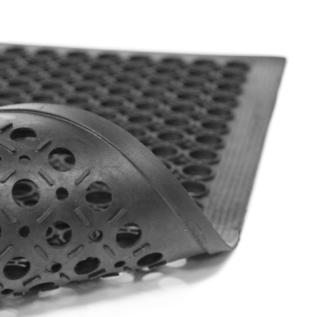 Wycieraczka ażurowa gruba mata wejściowa z perforowanej gumy 60x90