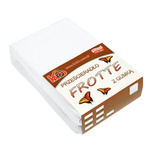 Prześcieradło frotte z gumką 90x200 200g/m2 001 grube Karo (Białe)