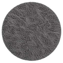 Shaggy Strado 80x80 GreyNight round carpet (Dark Gray)