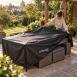 Pokrowiec na meble ogrodowe - 150x150x75cm - Black