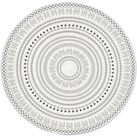 Round carpet NOVO Strado modern oriental pattern for living room Zenith 200x200 cm